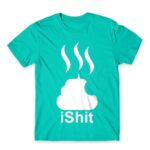 IShit Turquoise Men's Tee for Brand Parody, Funny