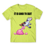 It is good to fart – unicorn Apple Green Men's T-shirt for Badass, Funny