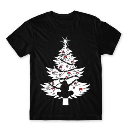 Itachi Christmas tree Black Men's T-shirt for Anime, Naruto