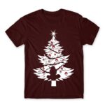 Itachi Christmas tree Burgundy Men's T-shirt for Anime, Naruto