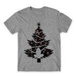 Itachi Christmas tree Grey Melange Men's Tee for Anime, Naruto