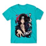 Itachi Raven Atoll Blue Men's Tee for Anime, Naruto