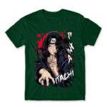 Itachi Raven Bottle Green Men's Tee for Anime, Naruto
