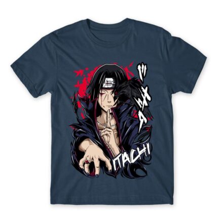 Itachi Raven Denim Men's Tee for Anime, Naruto