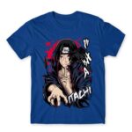 Itachi Raven Royal Blue Men's T-shirt for Anime, Naruto