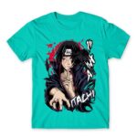 Itachi Raven Turquoise Men's T-shirt for Anime, Naruto