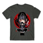 Itachi Uchiha Dark Grey Men's T-shirt for Anime, Naruto
