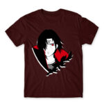 Itachi Uchiha: Naruto Burgundy Men's T-shirt for Anime, Naruto