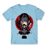 Itachi Uchiha Sky Blue Men's T-shirt for Anime, Naruto