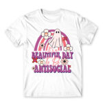 It’s a beautiful day to be antisocial White Men's Tee for Antisocial, Funny