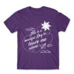 It’s a beautiful day to leave me alone Dark Purple Men's Tee for Antisocial, Funny