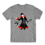 Izaya – Durarara!! Grey Melange Men's Tee for Anime, Durarara