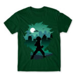 Izuku silhouette Bottle Green Men's T-shirt for Anime, My Hero Academia