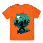 Izuku silhouette Orange Men's Tee for Anime, My Hero Academia