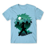 Izuku silhouette Sky Blue Men's T-shirt for Anime, My Hero Academia
