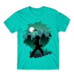 Izuku silhouette Turquoise Men's T-shirt for Anime, My Hero Academia