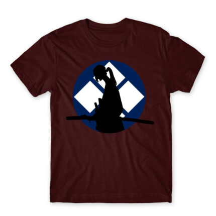 Jin Burgundy Men's Tee for Anime, Samurai Champloo