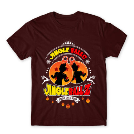 Jingle Ballz Burgundy Men's Tee for Anime, Dragon Ball