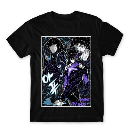 Jinwoo Transform Black Men's Tee for Anime, Solo Leveling