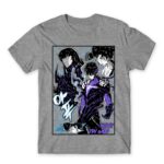 Jinwoo Transform Grey Melange Men's T-shirt for Anime, Solo Leveling