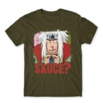 Jiraiya – Sauce? Army Men's Tee for Anime, Naruto