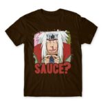 Jiraiya – Sauce? Chocolate Men's T-shirt for Anime, Naruto