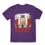 Jiraiya – Sauce? Dark Purple Men's T-shirt for Anime, Naruto