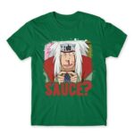 Jiraiya – Sauce? Kelly Green Men's T-shirt for Anime, Naruto