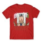 Jiraiya – Sauce? Red Men's T-shirt for Anime, Naruto