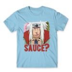 Jiraiya – Sauce? Sky Blue Men's T-shirt for Anime, Naruto