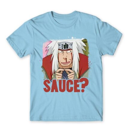 Jiraiya – Sauce? Sky Blue Men's T-shirt for Anime, Naruto