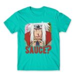 Jiraiya – Sauce? Turquoise Men's Tee for Anime, Naruto