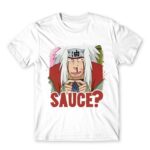Jiraiya – Sauce? White Men's T-shirt for Anime, Naruto