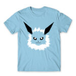Jolteon face Sky Blue Men's T-shirt for Anime, Pokemon