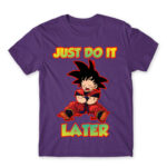 Just do it later Dark Purple Men's Tee for Anime, Dragon Ball
