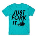 Just fork it Atoll Blue Men's Tee for Forklift Driver, Work
