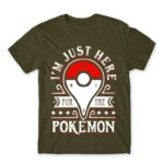 Just here for the Pokemon Army Men's T-shirt for Anime, Pokemon