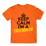Just relax, I’m a taxi driver Orange Men's Tee for Taxi Driver, Work