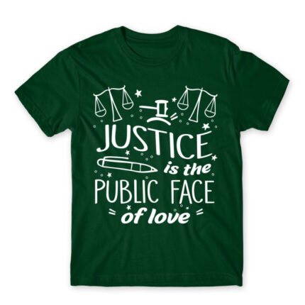 Justice Bottle Green Men's T-shirt for Lawyer, Work