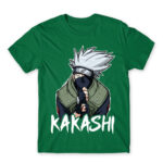Kakashi graphic Kelly Green Men's T-shirt for Anime, Naruto
