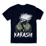 Kakashi graphic Navy Men's T-shirt for Anime, Naruto