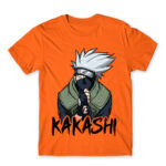 Kakashi graphic Orange Men's T-shirt for Anime, Naruto