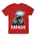 Kakashi graphic Red Men's T-shirt for Anime, Naruto