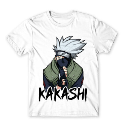 Kakashi graphic White Men's T-shirt for Anime, Naruto
