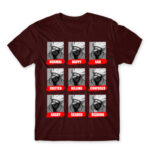 Kakashi mood Burgundy Men's T-shirt for Anime, Naruto