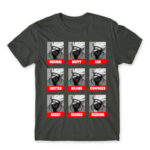 Kakashi mood Dark Grey Men's T-shirt for Anime, Naruto