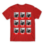 Kakashi mood Red Men's T-shirt for Anime, Naruto