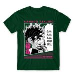 Kamado Tanjiro – GAAHH! Bottle Green Men's T-shirt for Anime, Kimetsu No Yaiba