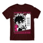 Kamado Tanjiro – GAAHH! Burgundy Men's Tee for Anime, Kimetsu No Yaiba