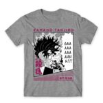 Kamado Tanjiro – GAAHH! Grey Melange Men's Tee for Anime, Kimetsu No Yaiba